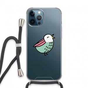 CaseCompany Birdy: iPhone 13 Pro Max Transparant Hoesje met koord