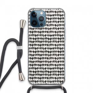 CaseCompany Crazy shapes: iPhone 13 Pro Max Transparant Hoesje met koord