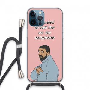CaseCompany Hotline bling: iPhone 13 Pro Max Transparant Hoesje met koord