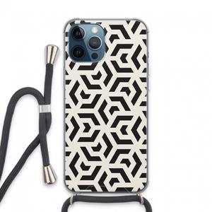CaseCompany Crazy pattern: iPhone 13 Pro Max Transparant Hoesje met koord