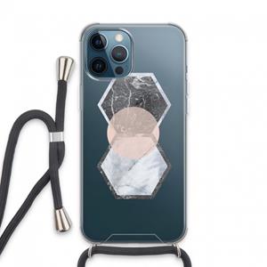 CaseCompany Creatieve toets: iPhone 13 Pro Max Transparant Hoesje met koord