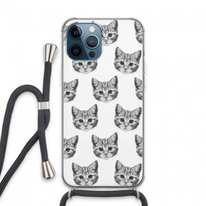 CaseCompany Kitten: iPhone 13 Pro Max Transparant Hoesje met koord