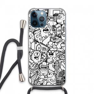 CaseCompany Vexx City #2: iPhone 13 Pro Max Transparant Hoesje met koord