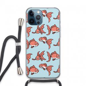 CaseCompany Blub: iPhone 13 Pro Max Transparant Hoesje met koord