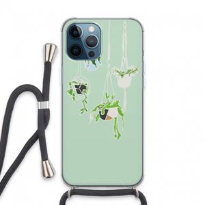 CaseCompany Hang In There: iPhone 13 Pro Max Transparant Hoesje met koord