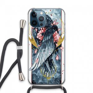 CaseCompany Golden Raven: iPhone 13 Pro Max Transparant Hoesje met koord