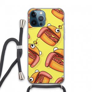 CaseCompany Hamburger: iPhone 13 Pro Max Transparant Hoesje met koord