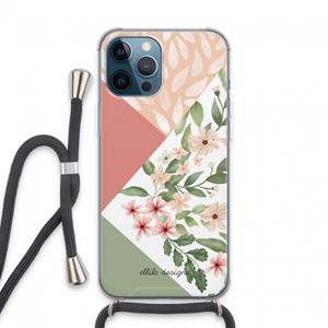 CaseCompany Sweet heaven geometrics: iPhone 13 Pro Max Transparant Hoesje met koord