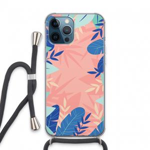 CaseCompany Tropisch: iPhone 13 Pro Max Transparant Hoesje met koord