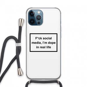 CaseCompany I'm dope: iPhone 13 Pro Max Transparant Hoesje met koord