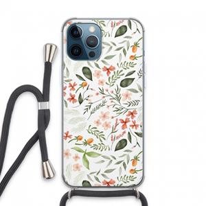 CaseCompany Sweet little flowers: iPhone 13 Pro Max Transparant Hoesje met koord