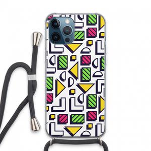 CaseCompany 8-bit N°4: iPhone 13 Pro Max Transparant Hoesje met koord