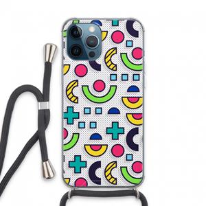 CaseCompany 8-bit N°6: iPhone 13 Pro Max Transparant Hoesje met koord
