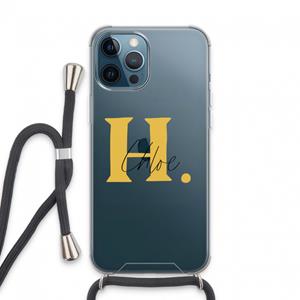 CaseCompany Amber Script: iPhone 13 Pro Max Transparant Hoesje met koord