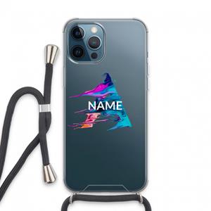 CaseCompany Abstract Spectrum: iPhone 13 Pro Max Transparant Hoesje met koord