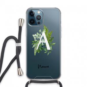 CaseCompany Green Brush: iPhone 13 Pro Max Transparant Hoesje met koord
