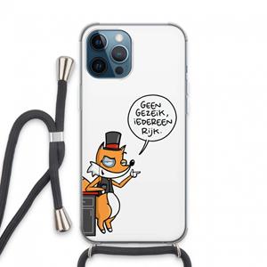 CaseCompany Geen Gezeik: iPhone 13 Pro Max Transparant Hoesje met koord