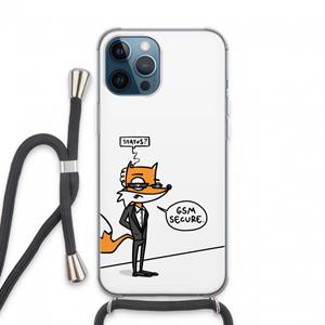 CaseCompany GSM secure: iPhone 13 Pro Max Transparant Hoesje met koord