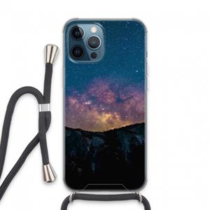 CaseCompany Travel to space: iPhone 13 Pro Max Transparant Hoesje met koord