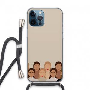 CaseCompany Girls girls girls: iPhone 13 Pro Max Transparant Hoesje met koord