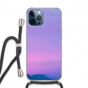 CaseCompany Sunset pastel: iPhone 13 Pro Max Transparant Hoesje met koord