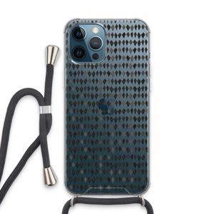 CaseCompany Crazy shapes: iPhone 13 Pro Max Transparant Hoesje met koord