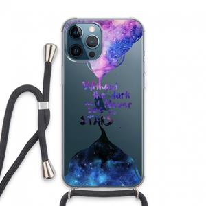 CaseCompany Stars quote: iPhone 13 Pro Max Transparant Hoesje met koord