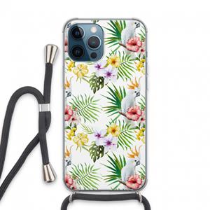 CaseCompany Gele kuif: iPhone 13 Pro Max Transparant Hoesje met koord