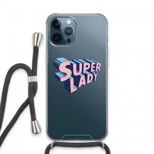CaseCompany Superlady: iPhone 13 Pro Max Transparant Hoesje met koord