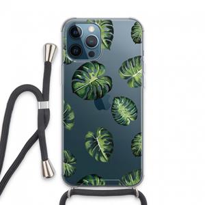 CaseCompany Tropische bladeren: iPhone 13 Pro Max Transparant Hoesje met koord