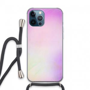 CaseCompany Flow mist pastel: iPhone 13 Pro Max Transparant Hoesje met koord