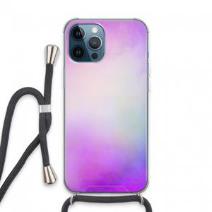 CaseCompany Clouds pastel: iPhone 13 Pro Max Transparant Hoesje met koord