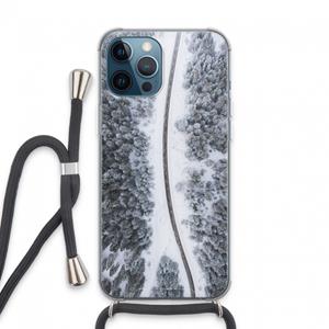 CaseCompany Snøfall: iPhone 13 Pro Max Transparant Hoesje met koord