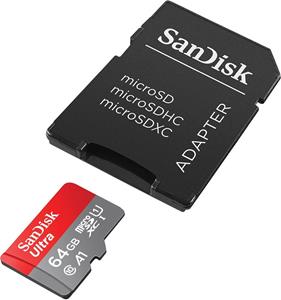 Sandisk Memory Card MicroSD Mobile Ultra UHS-I Including Adapter - 64GB