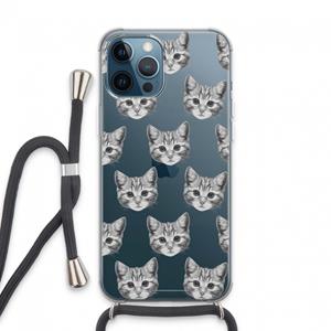 CaseCompany Kitten: iPhone 13 Pro Max Transparant Hoesje met koord
