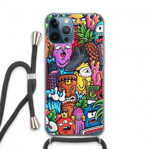CaseCompany Vexx Mixtape: iPhone 13 Pro Max Transparant Hoesje met koord