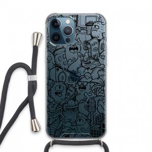 CaseCompany Vexx Black City : iPhone 13 Pro Max Transparant Hoesje met koord