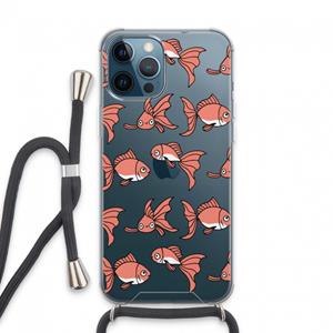 CaseCompany Blub: iPhone 13 Pro Max Transparant Hoesje met koord