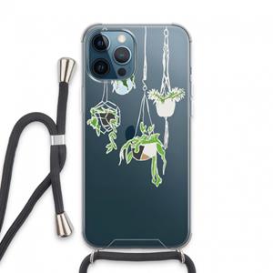 CaseCompany Hang In There: iPhone 13 Pro Max Transparant Hoesje met koord