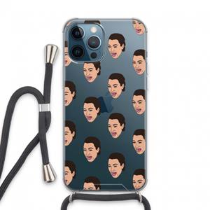 CaseCompany Ugly Cry Call: iPhone 13 Pro Max Transparant Hoesje met koord