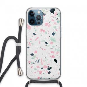CaseCompany Terrazzo N°3: iPhone 13 Pro Max Transparant Hoesje met koord