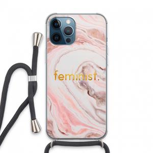 CaseCompany Feminist: iPhone 13 Pro Max Transparant Hoesje met koord