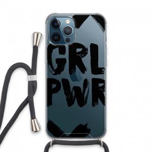 CaseCompany Girl Power #2: iPhone 13 Pro Max Transparant Hoesje met koord