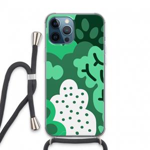 CaseCompany Bushes: iPhone 13 Pro Max Transparant Hoesje met koord