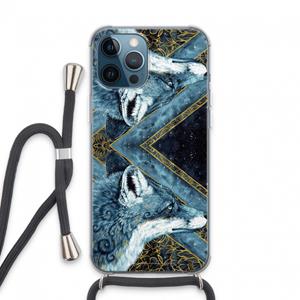 CaseCompany Golden Fox: iPhone 13 Pro Max Transparant Hoesje met koord