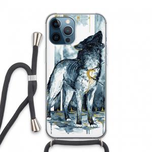 CaseCompany Bleeding Soul: iPhone 13 Pro Max Transparant Hoesje met koord