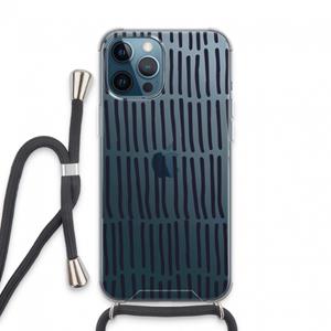 CaseCompany Moroccan stripes: iPhone 13 Pro Max Transparant Hoesje met koord