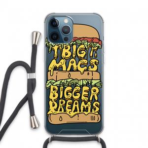 CaseCompany Big Macs Bigger Dreams: iPhone 13 Pro Max Transparant Hoesje met koord