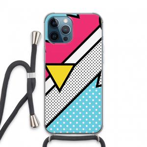 CaseCompany Pop Art #3: iPhone 13 Pro Max Transparant Hoesje met koord