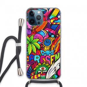 CaseCompany Represent: iPhone 13 Pro Max Transparant Hoesje met koord